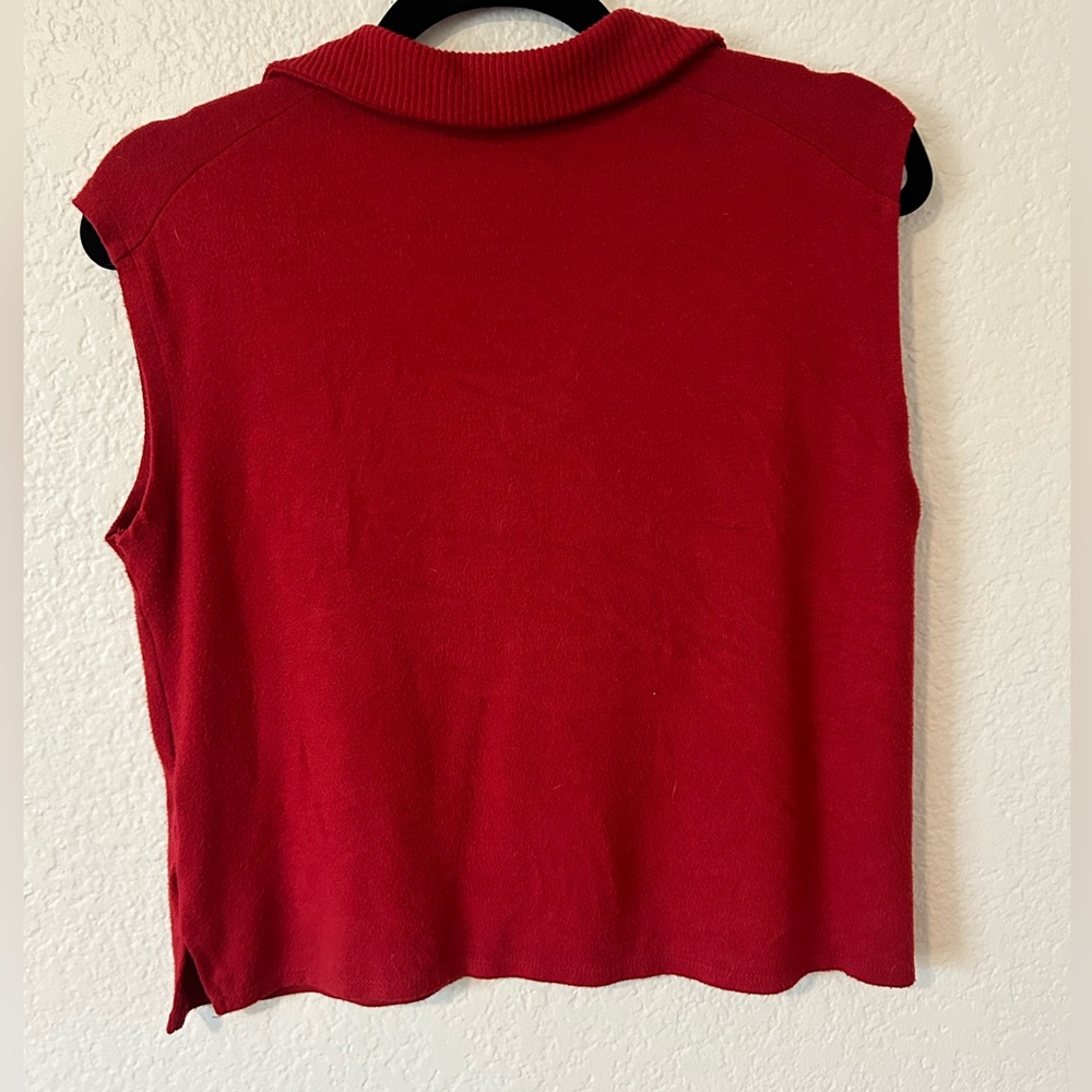 Red collared blouse by Splendid - Picture 2 of 3
